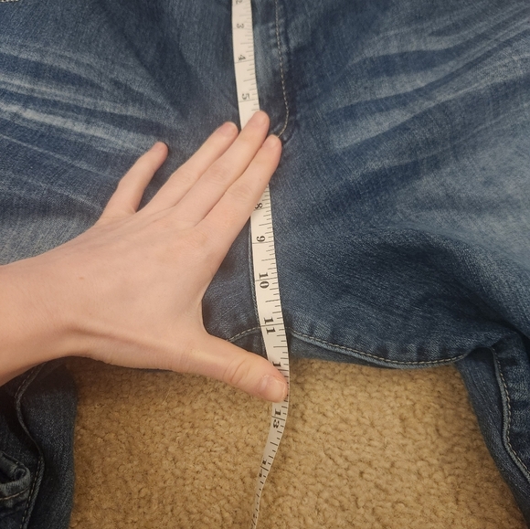 Womens Blue Jean Shorts Knee Length Bacc In Size 22W Sparkle Pockets #R417 - Picture 6 of 7